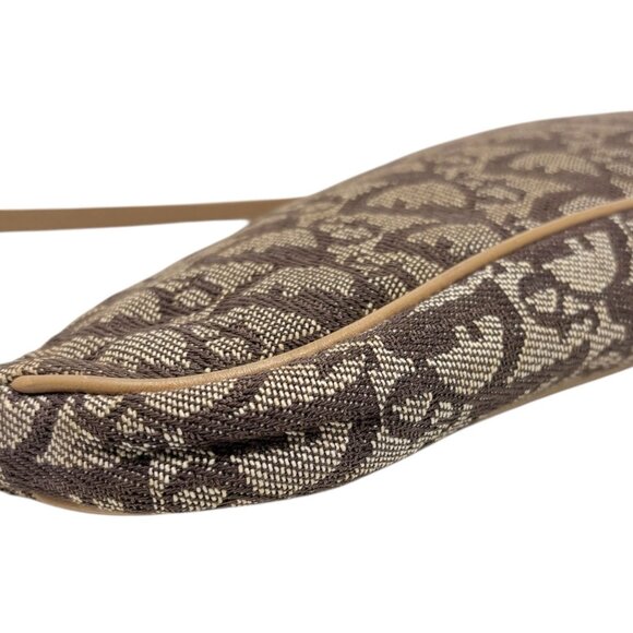 Christian Dior Vintage 2001 Trotter Monogram Mini Saddle Bag Brown [106426] - Picture 6 of 15